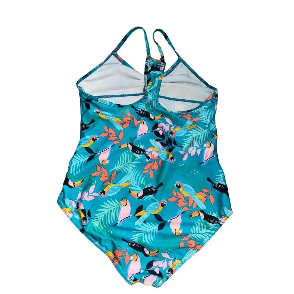 Speedo Girls XL One Piece Tropical Swim Bathing Suit